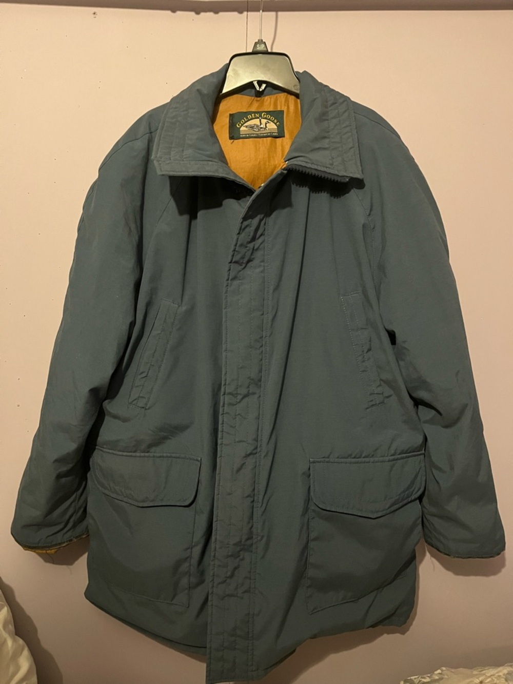 Golden Goose Men's Teal Puffer Coat